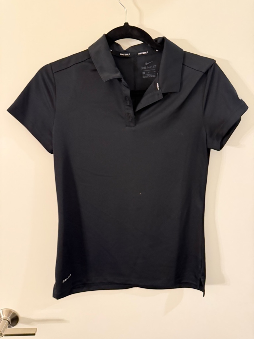 Nike Women’s Black Dri-FIT Button Down Polo